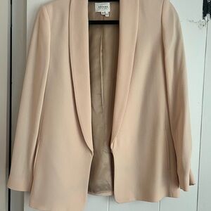 Sezane blush pink tuxedo blazer